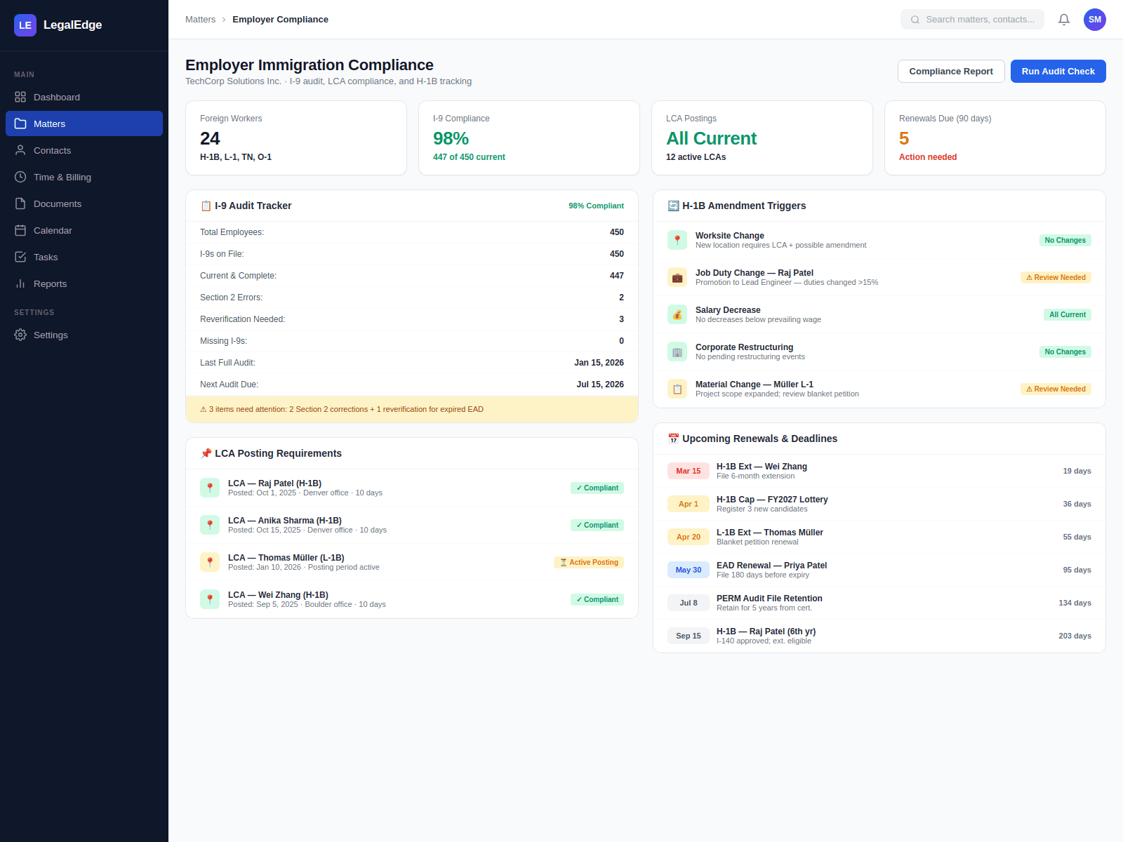 Compliance & Employer Audit Support
